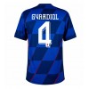 Herren Fußballbekleidung Kroatien Josko Gvardiol #4 Auswärtstrikot EM 2024 Kurzarm